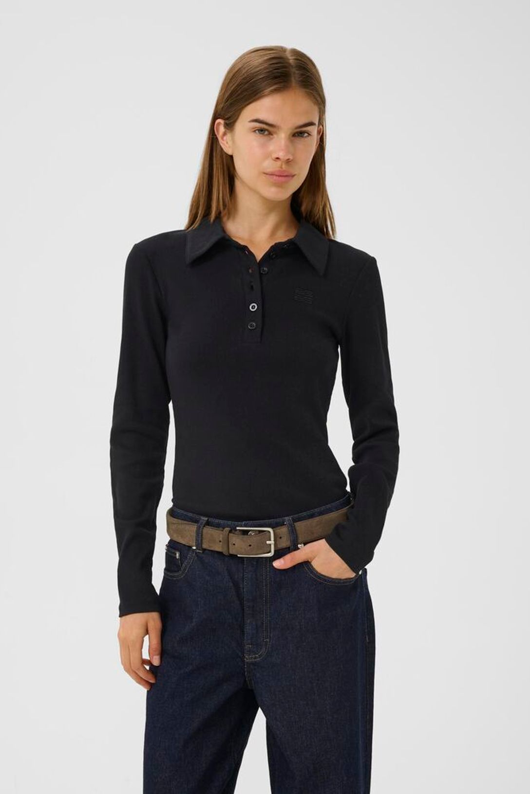 GZdrew Ls Polo Top - Svart