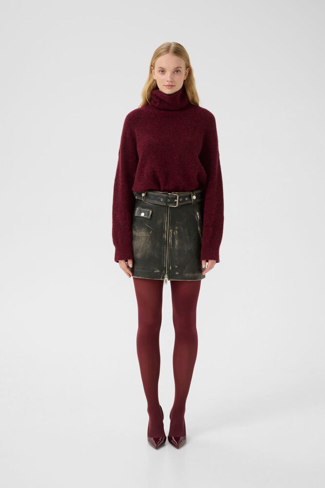 AlphaGZ Rollneck - Blood Red Mélange