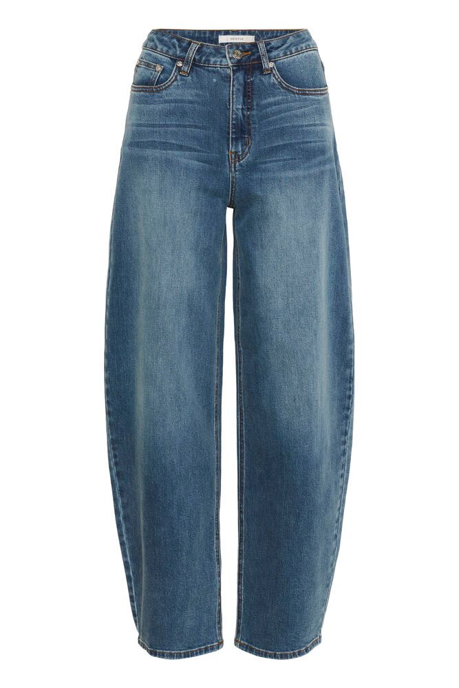 GZviva HW Baggy Jeans - Vintage Blue Denim