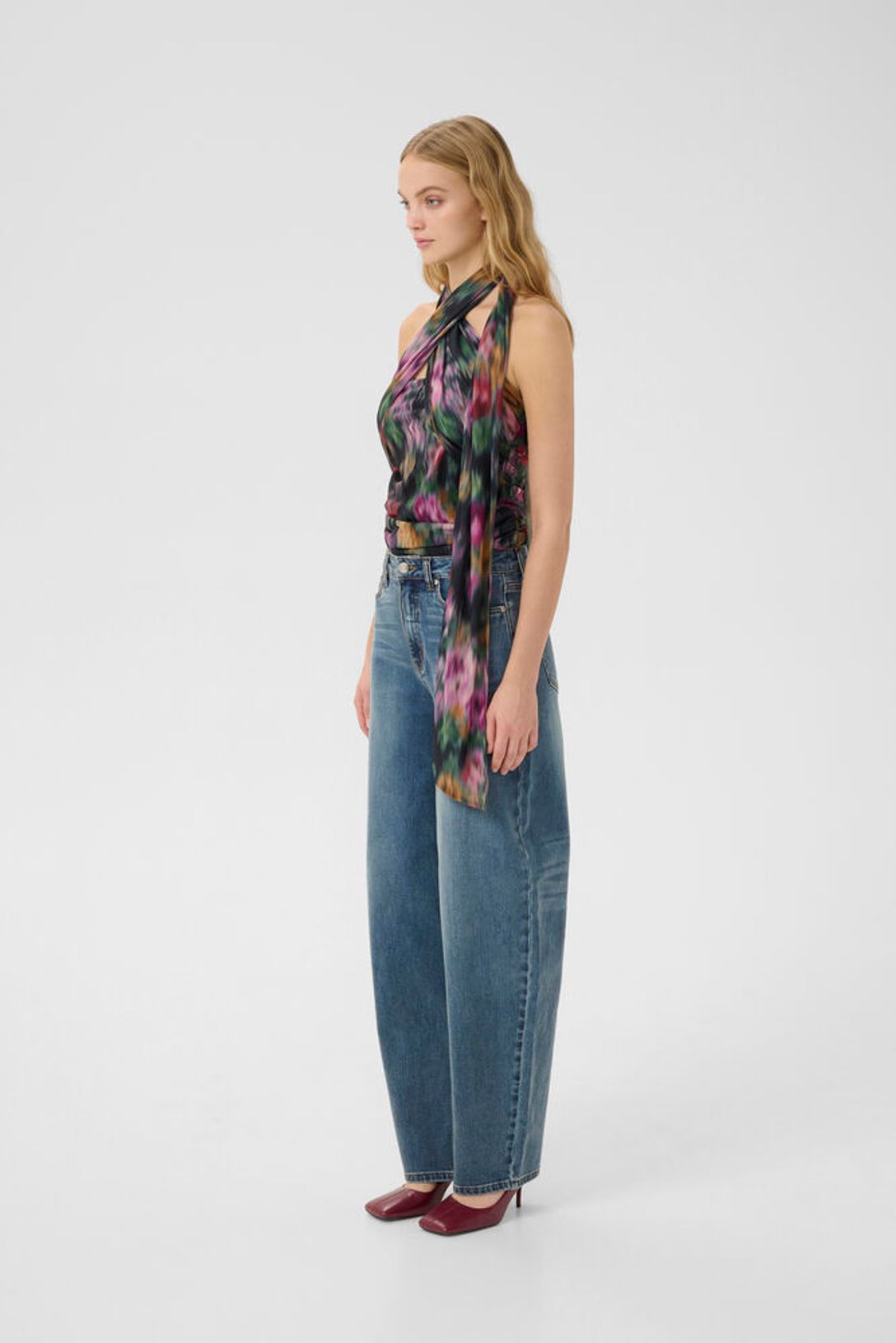 GZviva HW Baggy Jeans - Vintage Blue Denim