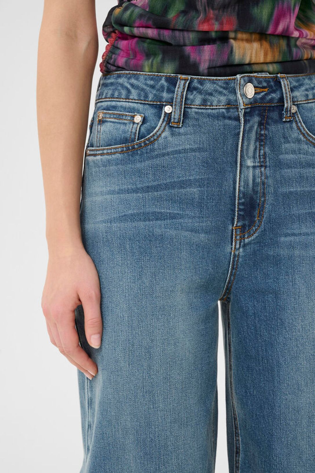 GZviva HW Baggy Jeans - Vintage Blue Denim