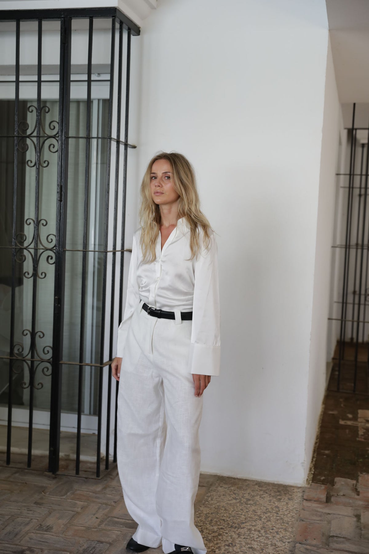 Lola Satin Shirt - Off White