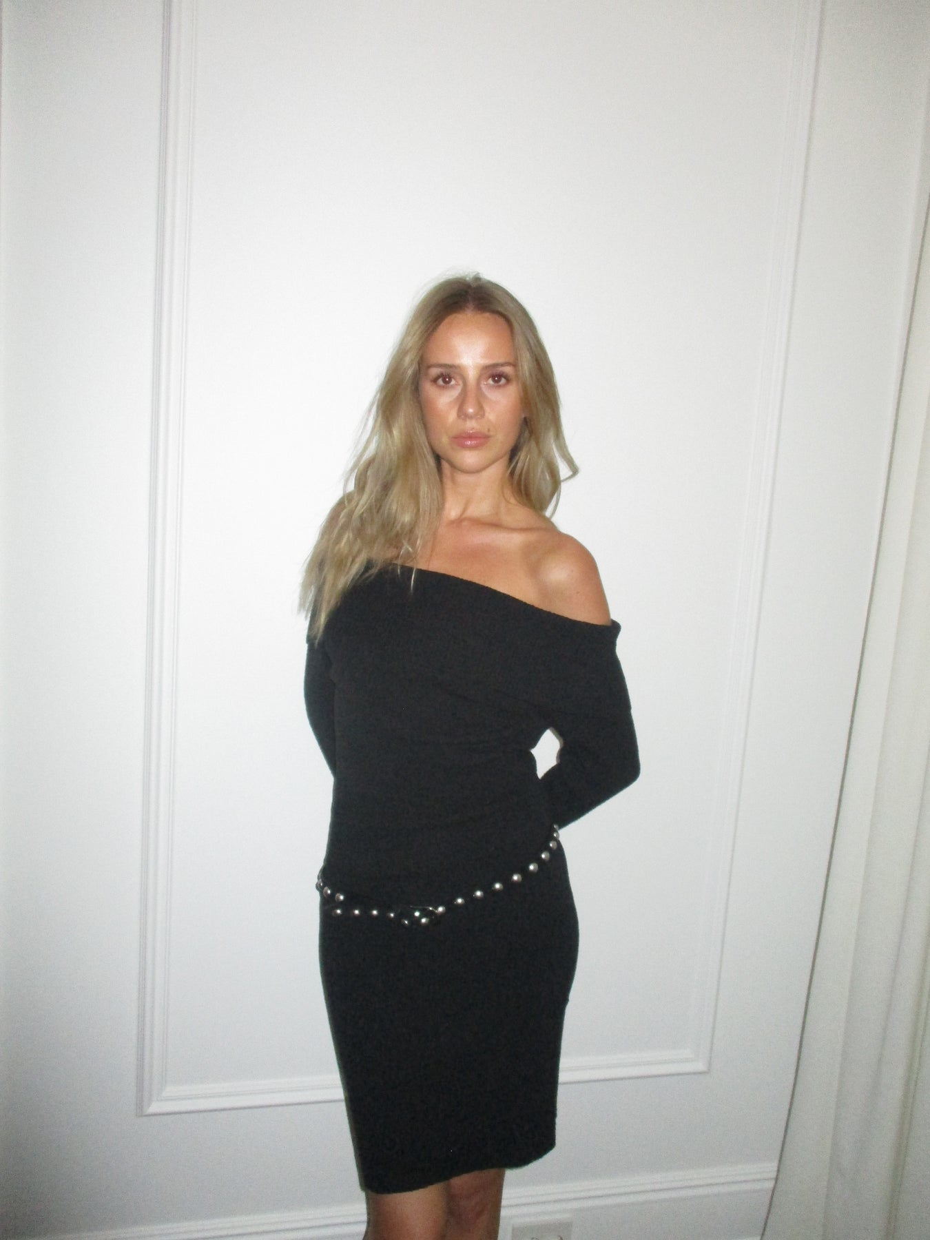 Iris Knit Mini Dress - Black