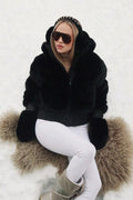 Furry Ski Jacket - Svart