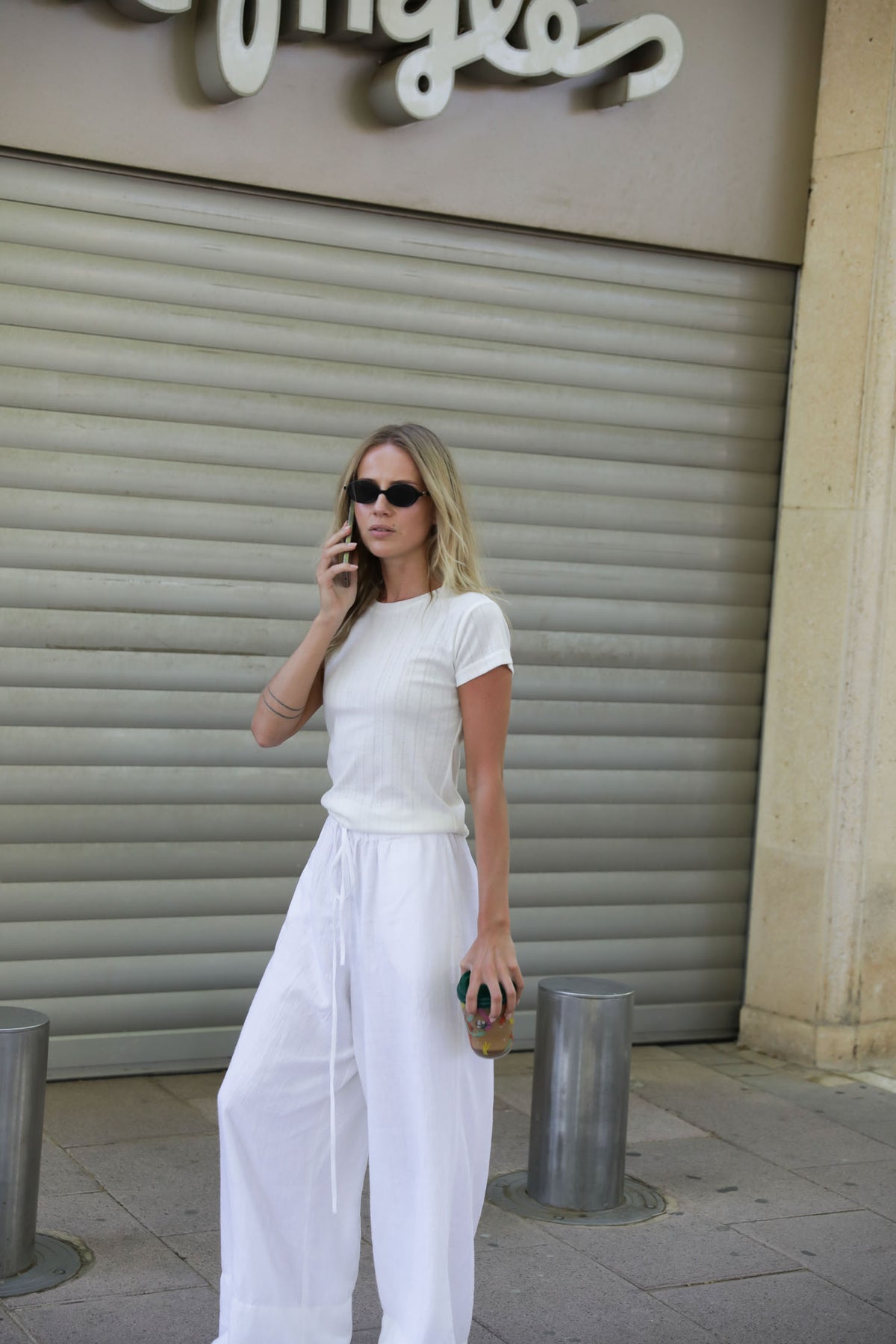 Perle Pointelle Top - White