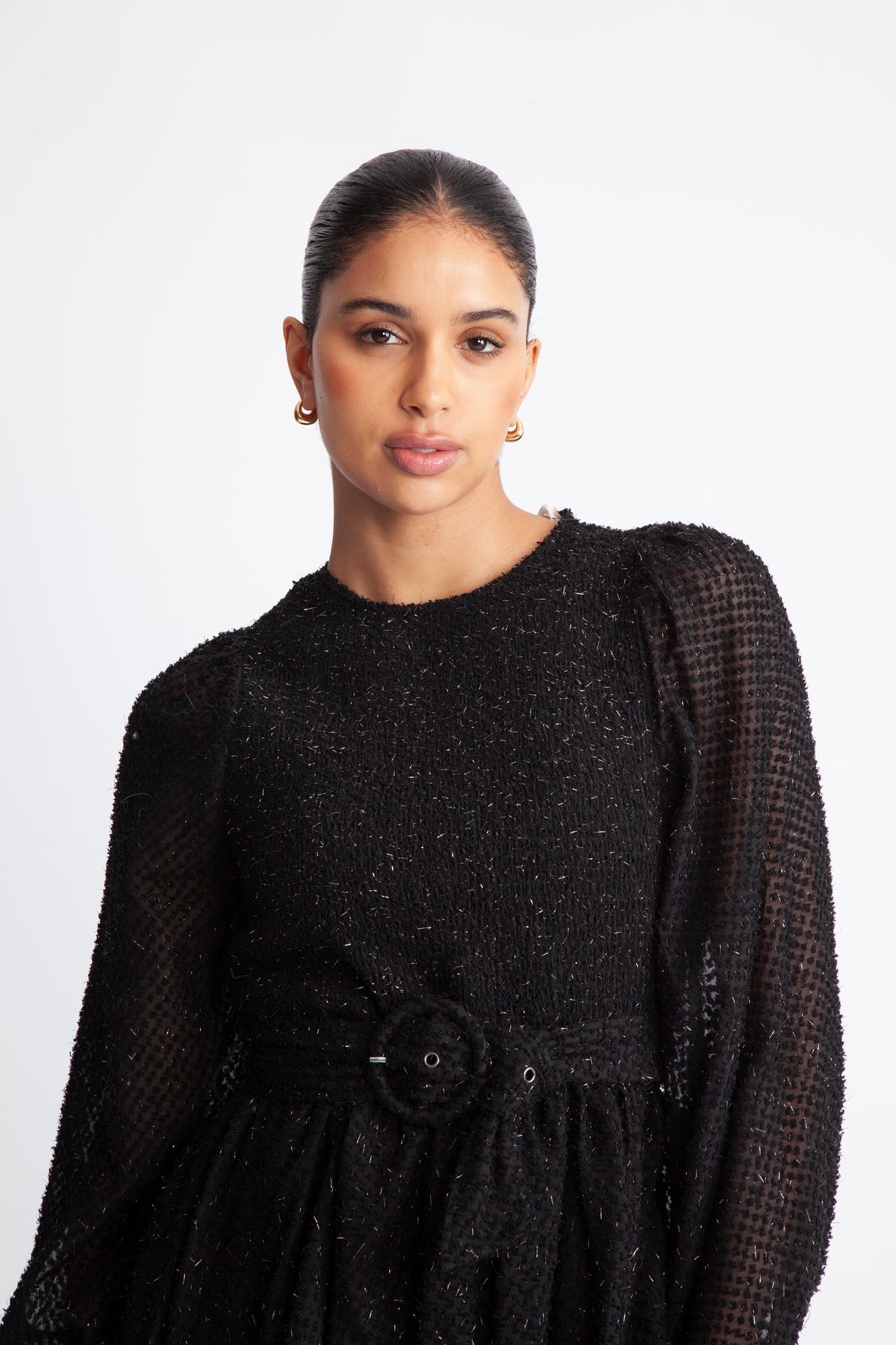 Camden Mini Dress - Black Glitter Dot