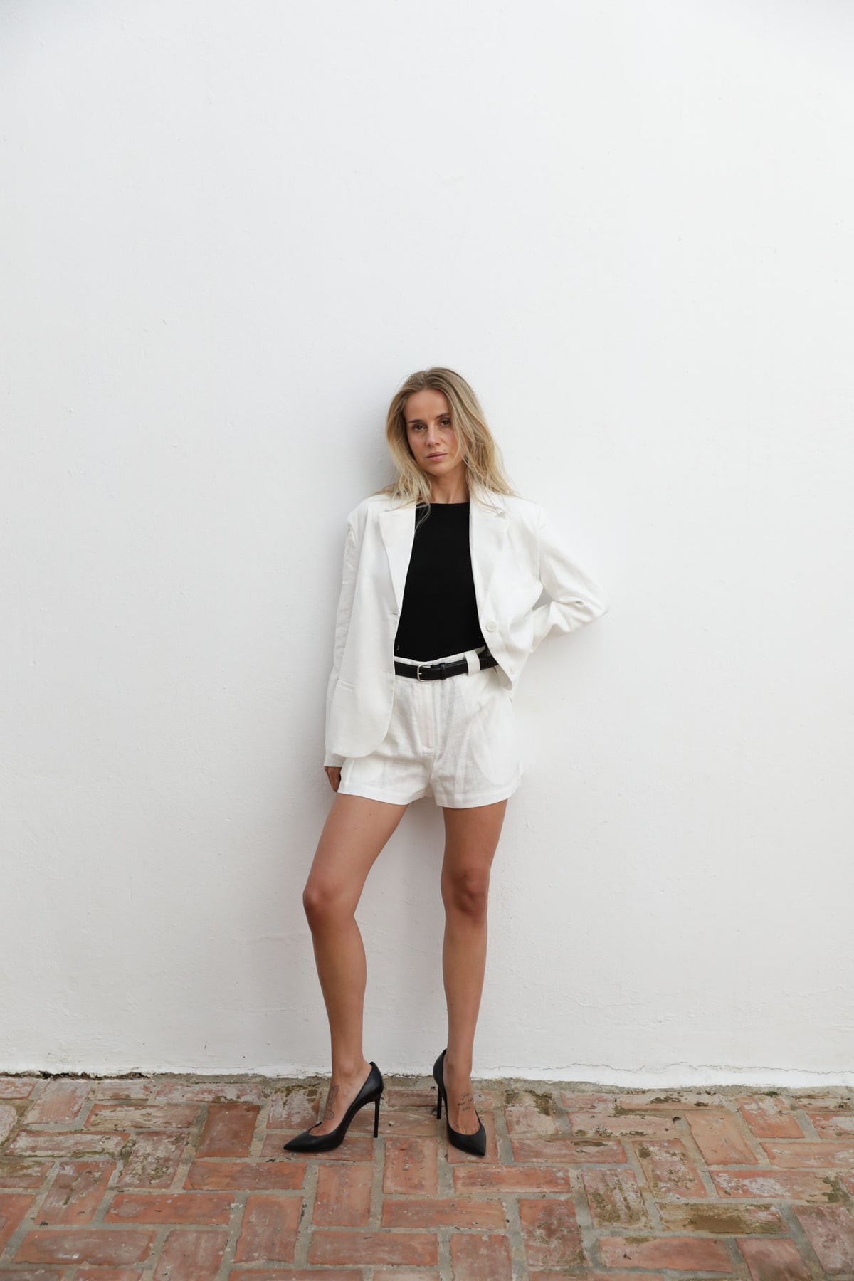Zoe Linneshorts - Vit