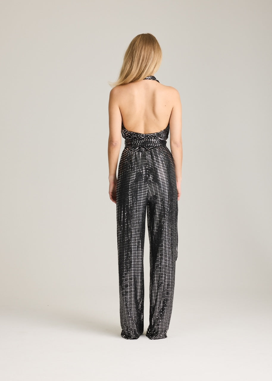 Andrea Jumpsuit - Black/Metallic