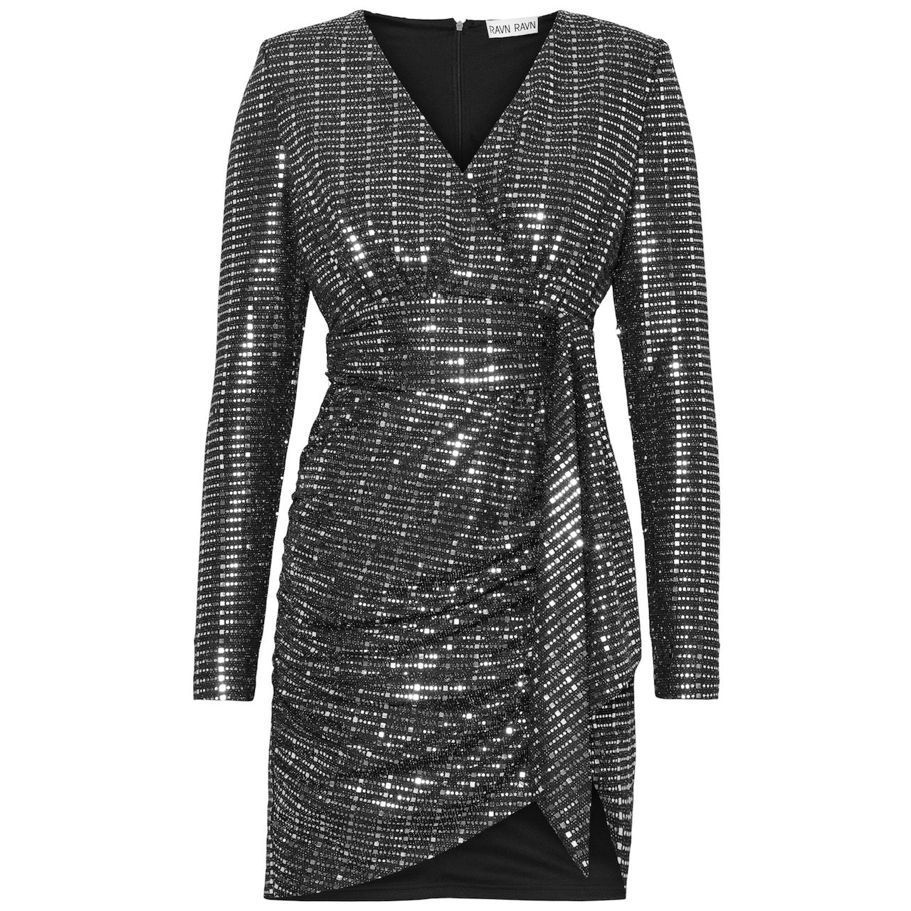 RAVN RAVN Olivia V-Neck Dress - Svart/Metallic