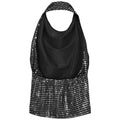 Nora Halterneck Top - Black/Metallic