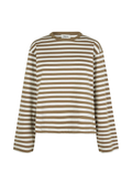Hellen Ls Stripe T-Shirt - Dune White Stripe
