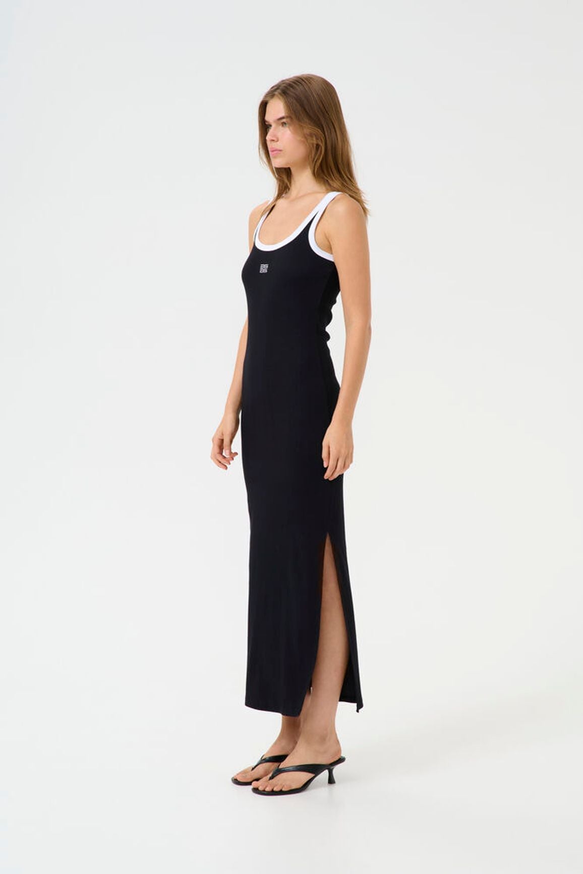 GZdrew Contrast Logo Dress - Svart