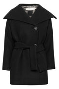 YunahIW Collar Coat - Black