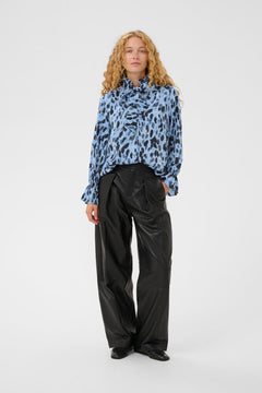 GracieIW Printed Blouse - Blue Painted Dot