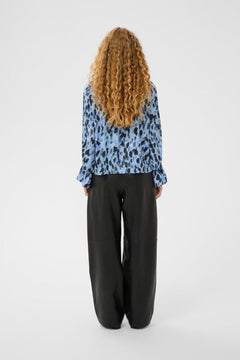 GracieIW Printed Blouse - Blue Painted Dot