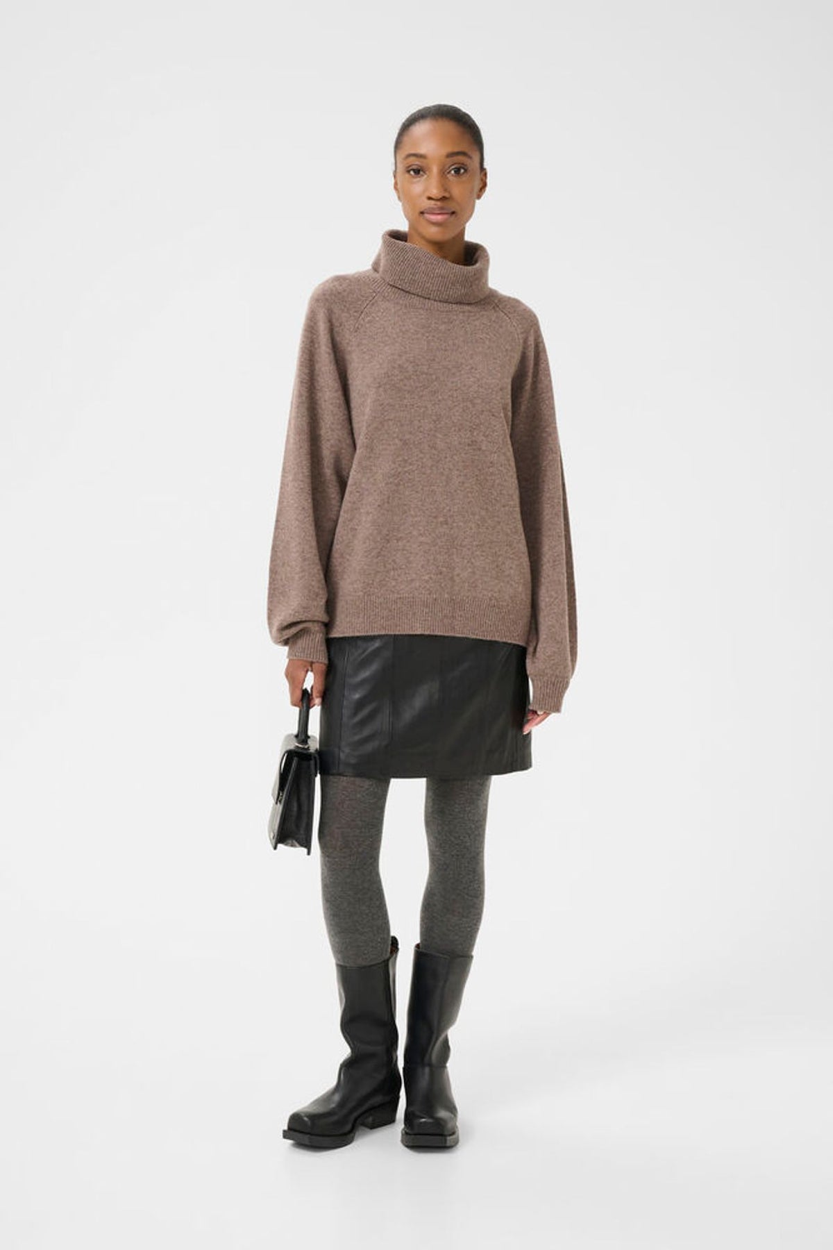 ManziGZ Wool Rollneck - Chestnut Melange