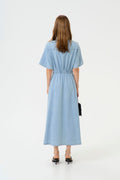 GZsauda SS Long Dress - Light Blue Washed