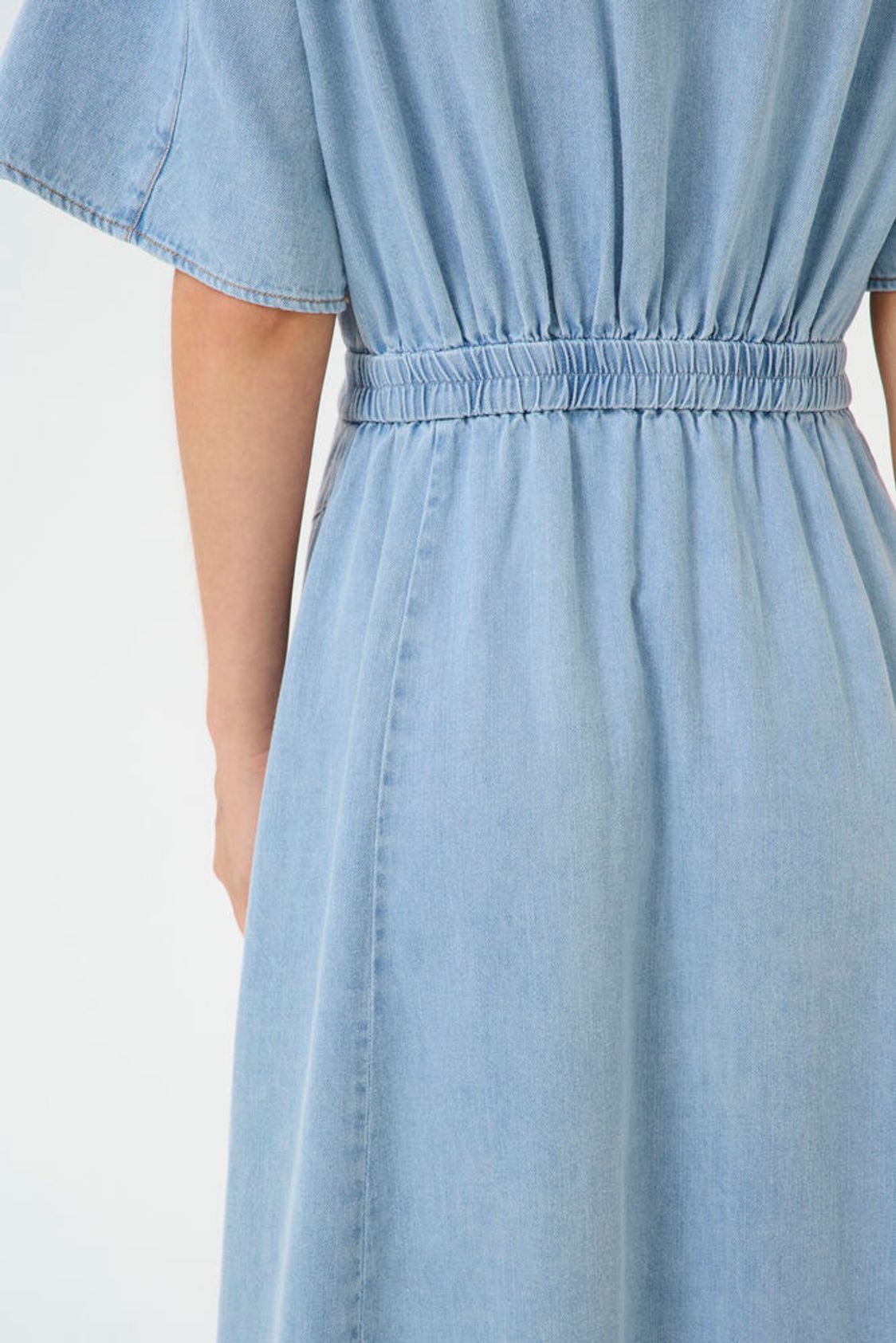 GZsauda SS Long Dress - Light Blue Washed