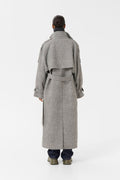 GZavic Long Coat - Black/White Houndstooth