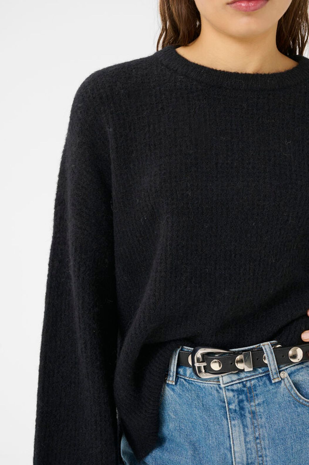 GZalpha Slit Pullover - Black