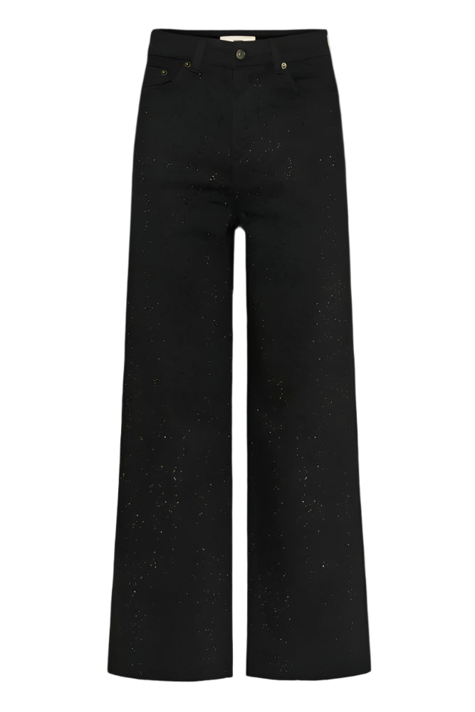 AaliaIW Bacca Jeans - Black Shattered Stones