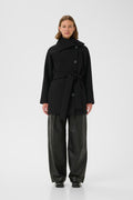 YunahIW Collar Coat - Black