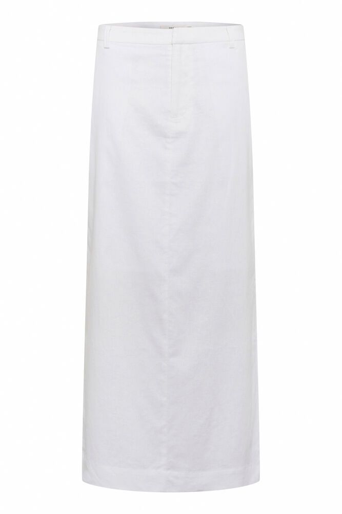 GZizza Linen MW Kjol - Bright White