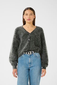 GZdebbie Cardigan - Charcoal Melange