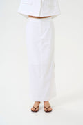 GZizza Linen MW Kjol - Bright White