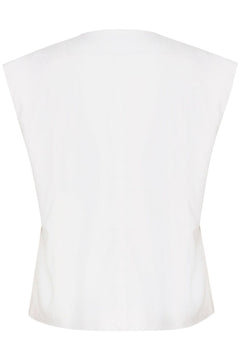 GZizza Linen Waistcoat - Bright White