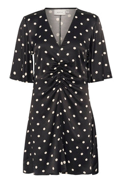 GZdotta P Ss Dress - Black With Egret Dot
