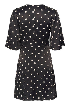 GZdotta P Ss Dress - Black With Egret Dot