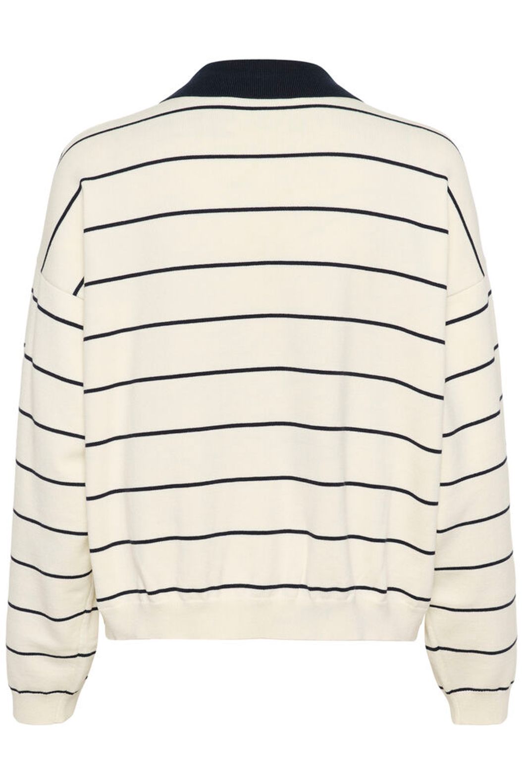 Gztaige Polo Pullover - Egret/Skycaptain Striped