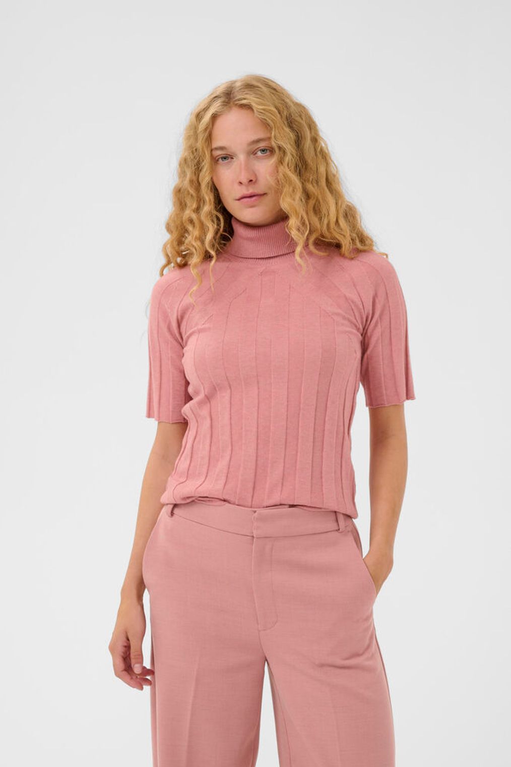 NikolaIW Kellsie Ss Pullover - Ash Rose Melange