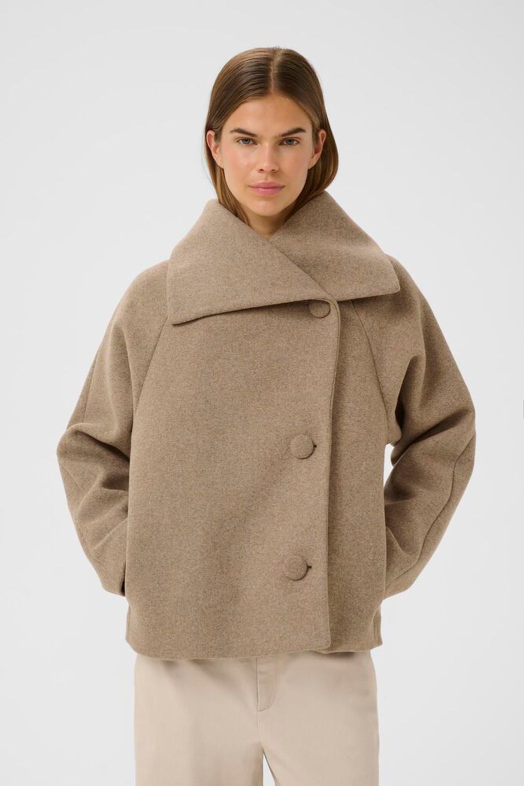 PerryIW Short Coat R - Sandy Grey Melange