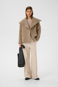 PerryIW Short Coat R - Sandy Grey Melange