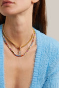 Micro Mexican Chain - Clear Gold