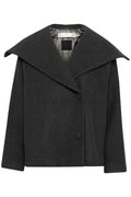 PerryIW Short Coat R - Mörkgrå melange