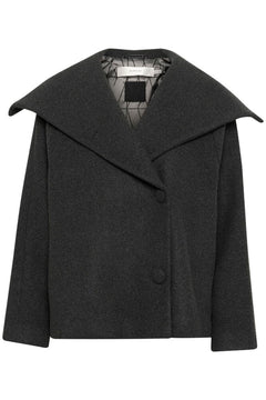 PerryIW Short Coat R - Dark Grey Melange