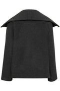 PerryIW Short Coat R - Mörkgrå melange