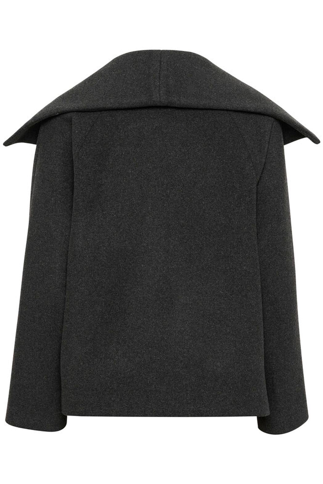 PerryIW Short Coat R - Mörkgrå melange
