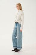 Gzalpha Shimmer Kofta - Ivory With Lurex