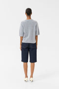 GZalpha Ss Tee - Pearl Blue Melange