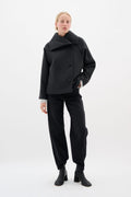PerryIW Short Coat R - Mörkgrå melange