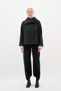 PerryIW Short Coat R - Mörkgrå melange