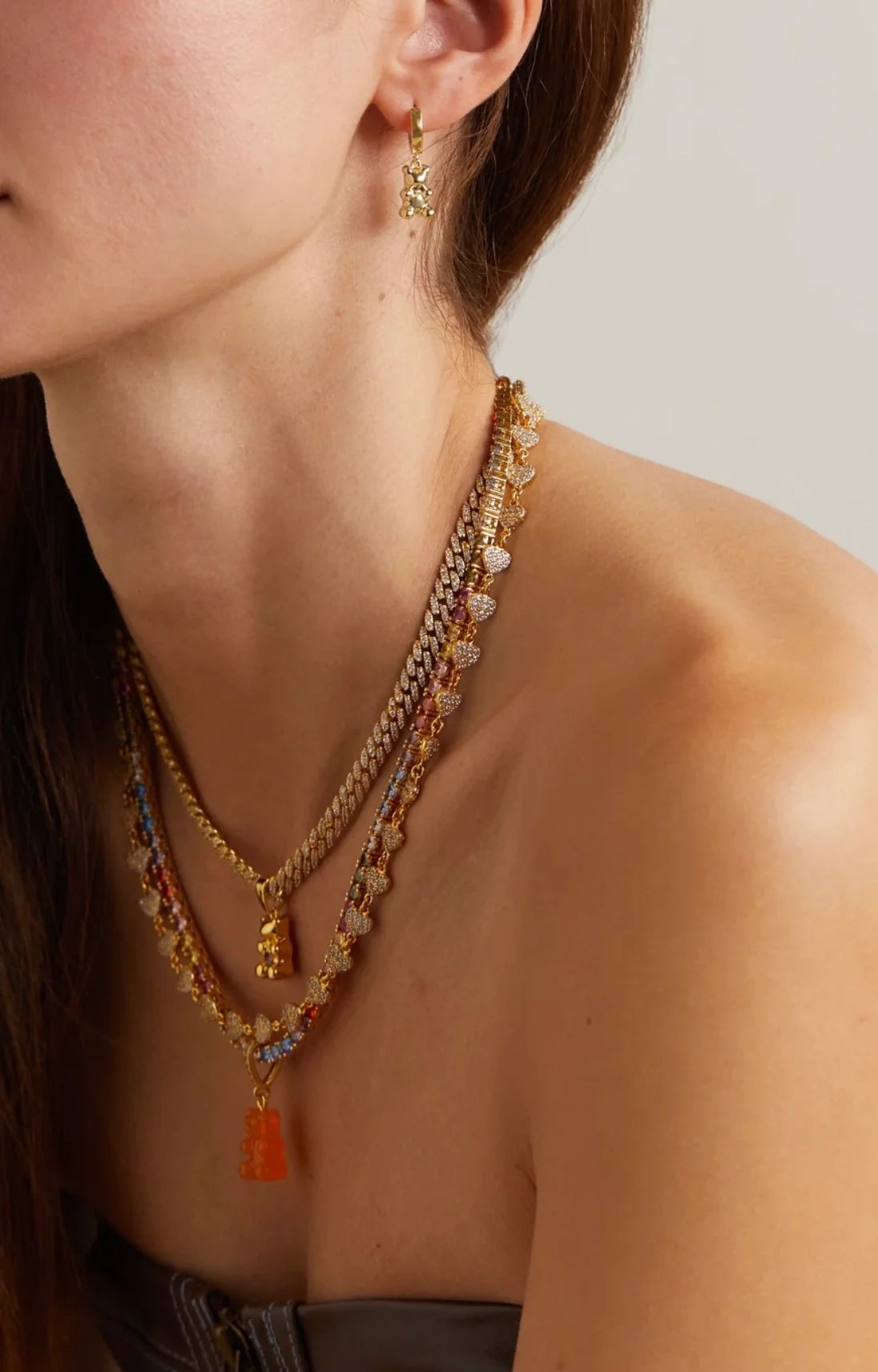 Micro Mexican Chain - Clear Gold