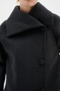 PerryIW Short Coat R - Mörkgrå melange