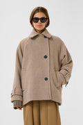 ThoraIW Minona Coat R - Sandy Grey Melange