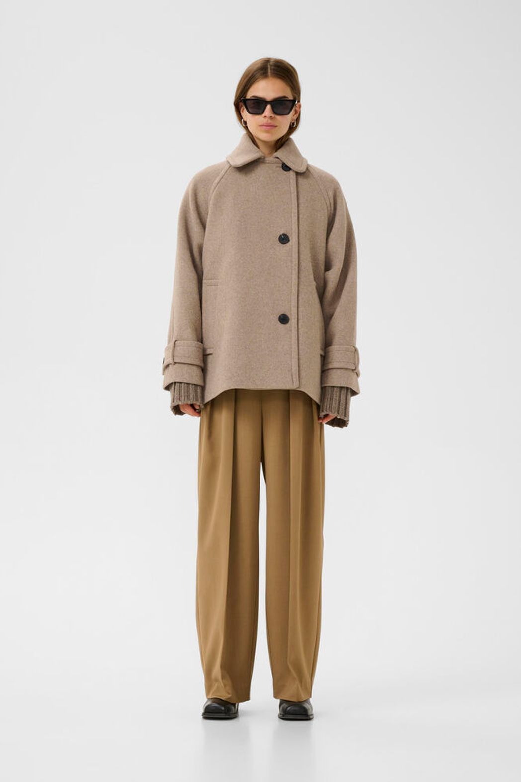 ThoraIW Minona Coat R - Sandy Grey Melange