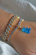 Nostalgia Bear Pave Connector - Gold Azure